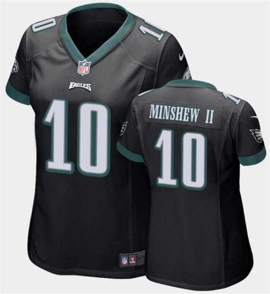 Women's Philadelphia Eagles 10 Gardner Minshew II Black Vapor